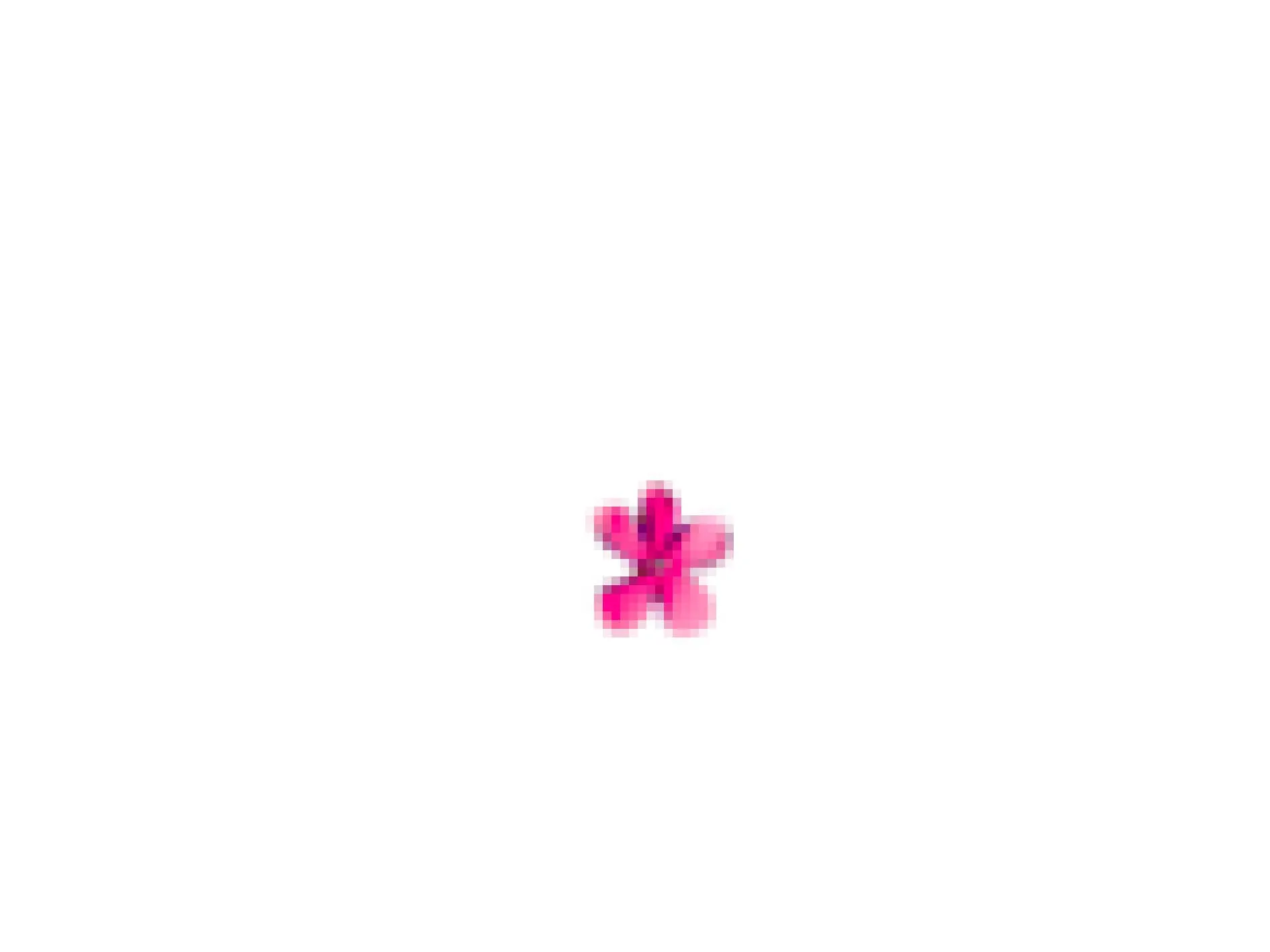Dead flower pixelated logo