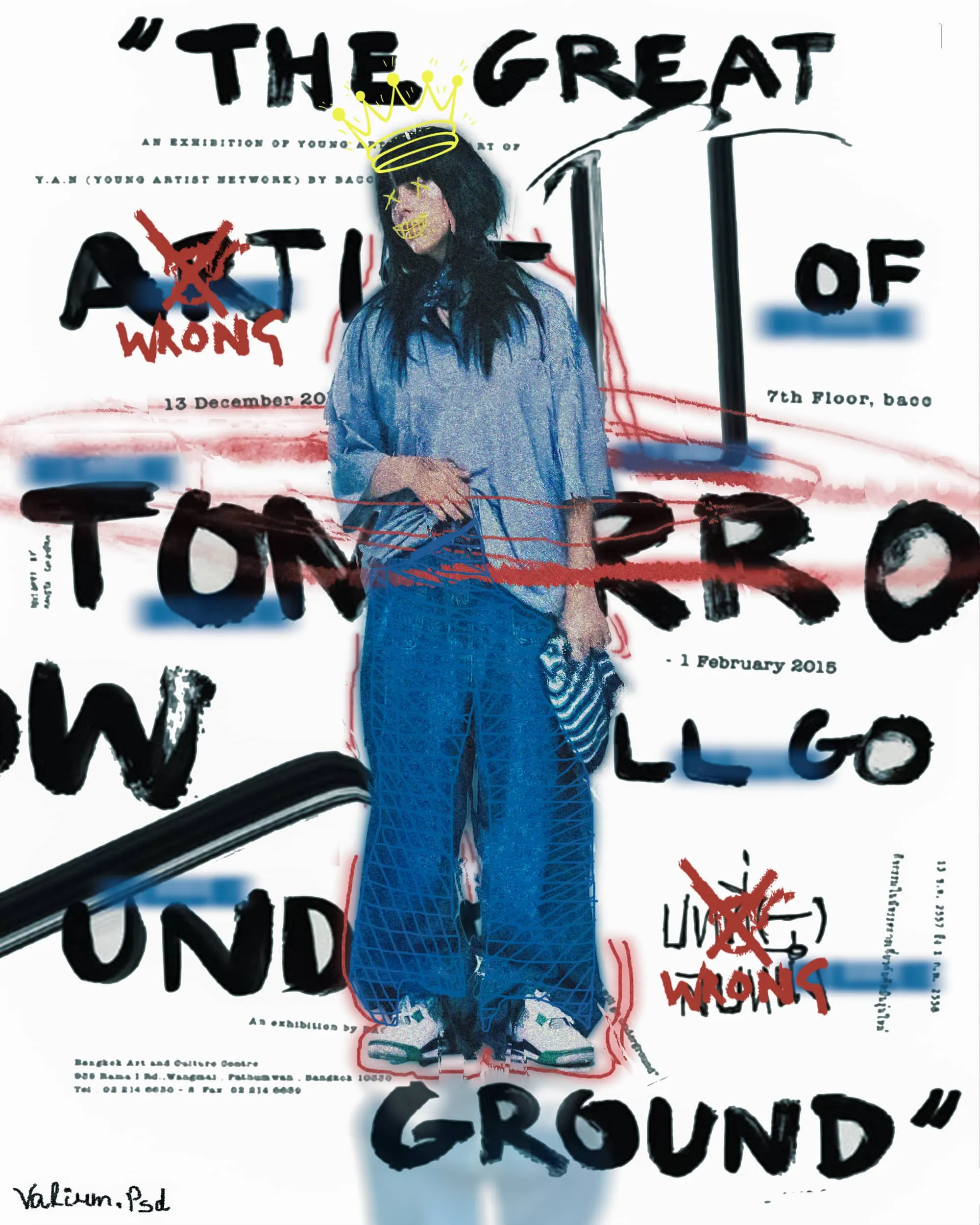 Billie Eilish doodle graffiti poster